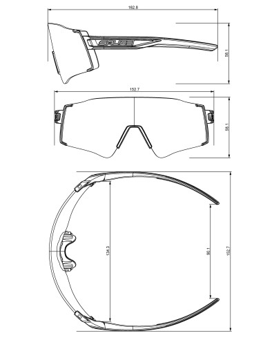 Salice 026 black-yelllow / RW yellow + orange spare lens