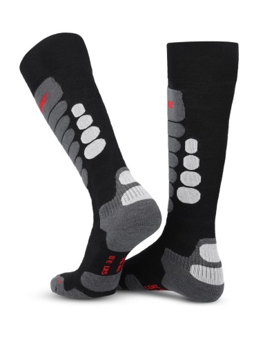 Lenz Skiing 3.0 black/grey merino SoftTec