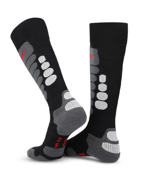 Lenz Skiing 3.0 black/grey merino SoftTec