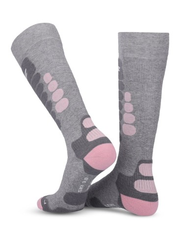 Lenz Skiing 3.0 grey/pink merino SoftTec