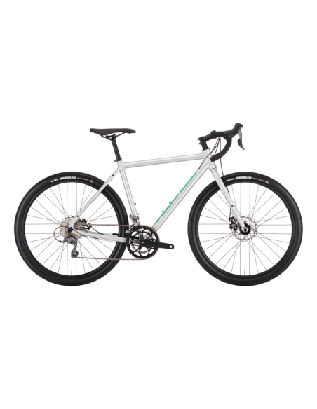 Kona Rove AL 650 Bicycle, Matte Faux Raw (Silver) (L)
