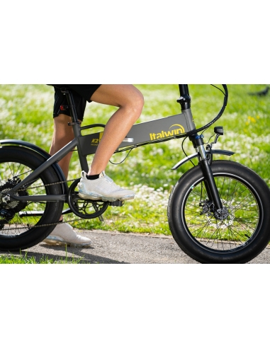 Folding electric bicycle ITALWIN K2 XL (36V / 10.5 Ah), white