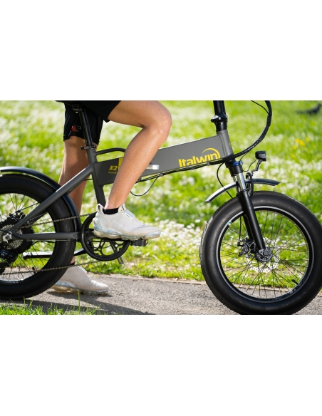 Folding electric bicycle ITALWIN K2 XL (36V / 10.5 Ah), white