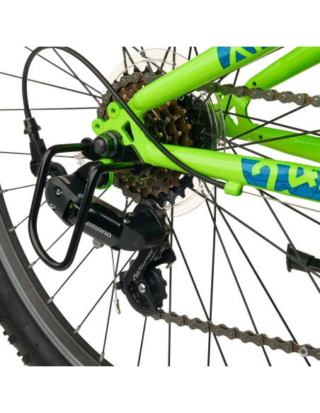 Children's bicycle S'COOL Xroc, 24" Neon Green/Ocean