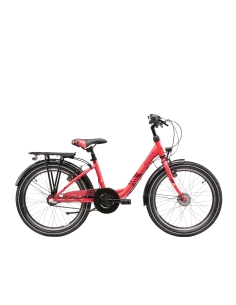Laste jalgratas S´COOL Wave Steel LTD, 20" korall/punane