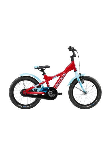 Lasten polkupyörä S´COOL XXlite, 16" punainen/vaaleansininen