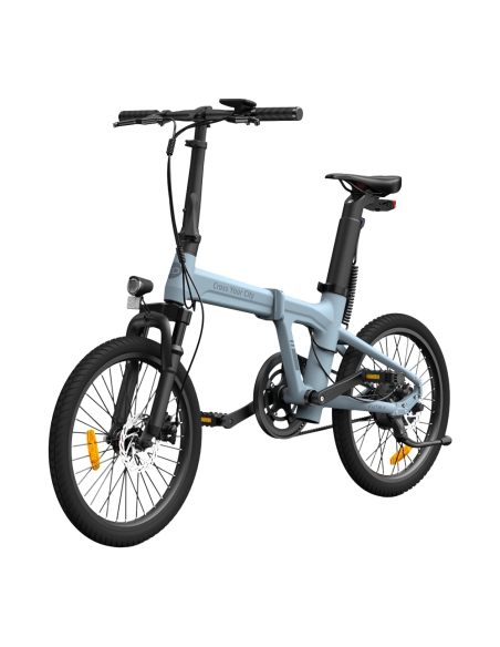 Folding electric bicycle ADO A20S AIR with front suspension, blue