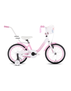 Lasten polkupyörä TABOU Miss, 16" pinkki-valkoinen