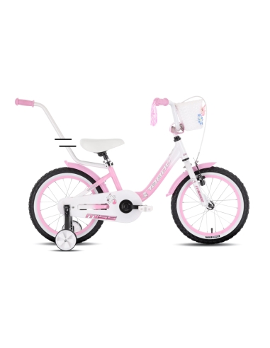 Lasten polkupyörä TABOU Miss, 16" pinkki-valkoinen
