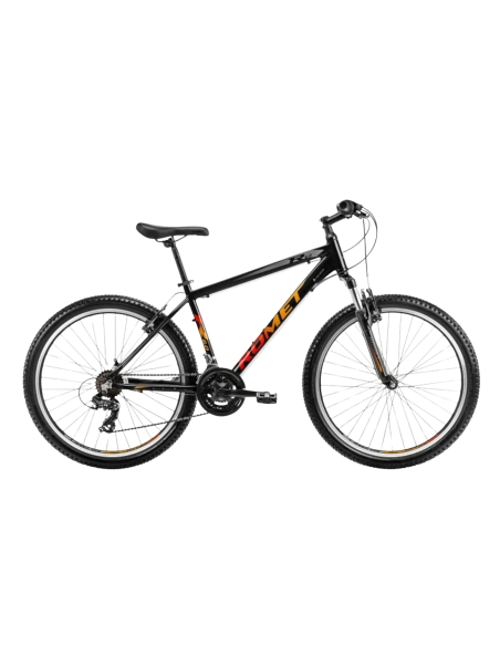 Noorte jalgratas ROMET Rambler R6.0, 26" must-oranž-punane (M)