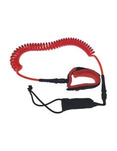 SUP board leash red/transparent 10' 7mm 2